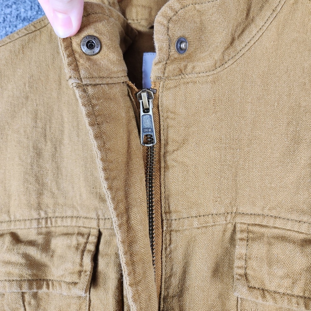 Old Navy Jacket Womens Mustard Brown Utility Field XS Full Zip Drawstring Waist - Picture 6 of 11